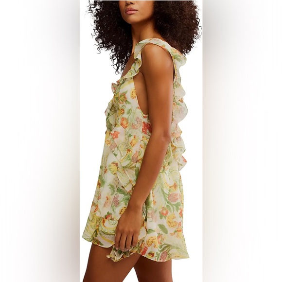 Free People Bali Floral Mini Ruffle Dress - Picture 2 of 8